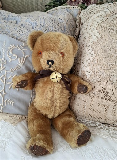 Vintage 1950's Pedigree Mohair Teddy Bear, 14" Classic Golden Brown Jointed Teddy Bear, Vintage Stuffed Toys, Vintage Decor - Etsy New Zealand
