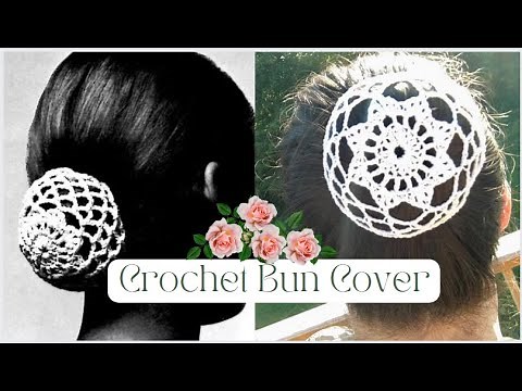 Crochet Bun Cover- Chignon Cover- Bun Snood- Vintage Crochet Tutorial