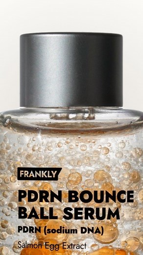 프랭클리 Frankly on Instagram: "Born from FRANKLY’s unique skincare tech — PDRN Bounce Ball Serum It’s going viral for its crazy-cool texture and instantly glowing skin ⭐️ Ready to glow? 🖱 Search “FRANKLY PDRN Bounce Ball Serum” on Amazon now!"