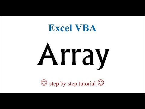 Excel VBA - Array (define, store, calculate)