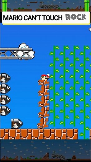 Mario Turns to Rock If He Touches Rock #pixnail #mario#shorts