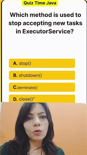 Which method is used to stop accepting new tasks in ExecutorService?