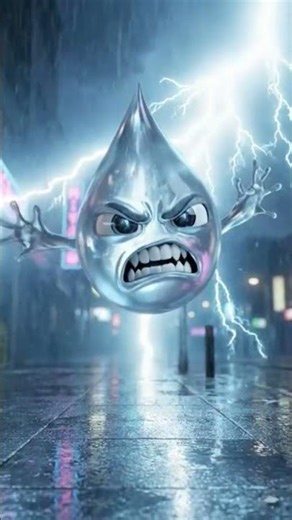 Angry Cloud Strikes the city #animation #viral #memes #funny #cartoon #movie