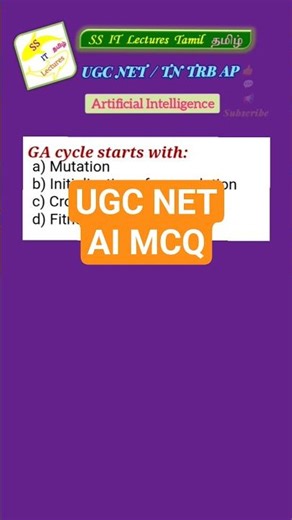 UGC NET Artificial Intelligence Important MCQ, TN TRB AP #ugcnet#ugcnetpreparation#shorts#trending