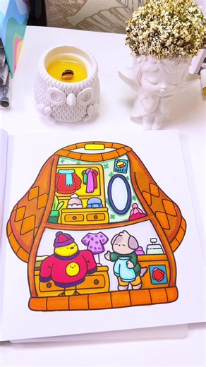 Cute 🥰 🧣👕🧢 #cool2color #cozy #coloring #coloringbook #cute