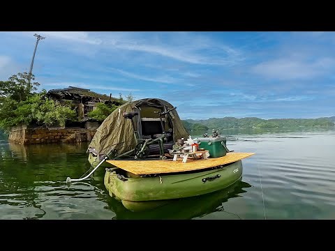 海上を移動しながら釣りソロキャンプができる家を作ってみたよ！