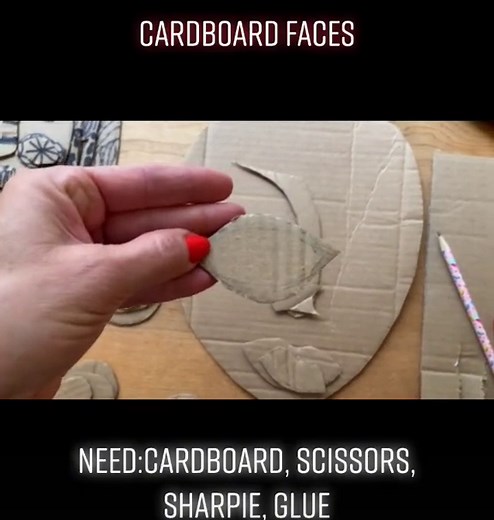 DIY Cardboard Faces Tutorial | Recycled Arts & Crafts Ideas