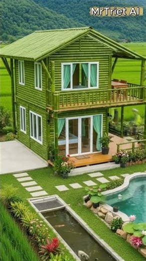 Building Bamboo Houses: A Green Architectural Solution | Modern House #Shorts