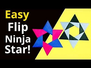 Easy Double-Sided Ninja Star Origami 🌀 | Flip & Throw Paper Shuriken Tutorial