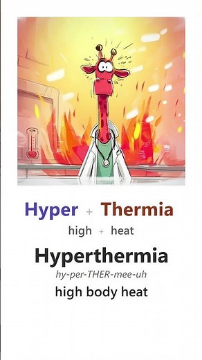 Hyperthermia Meaning, Pronunciation & Mnemonic | Hyper- Prefix #Shorts