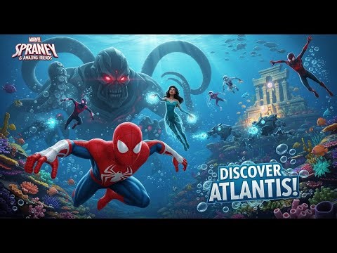 SPIDEY DISCOVERS ATLANTIS! 🌊 | Marvel's Spidey and His Amazing Friends Ocean Adventure Giant Kraken