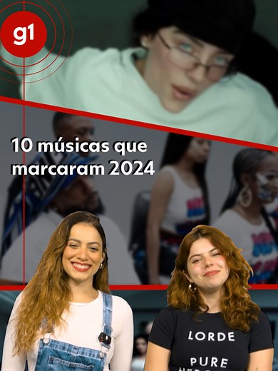 As 10 músicas que marcaram 2024 - No mundo da música, esse ano foi eclético e cheio de revelações. Teve um hit sólido de Carnaval, novos nomes no pop, briga de gigantes no hip-hop... Do verde brat ao veludo marrom, 2024 ganhou novas cores. No Brasil, até a MPB com ares orquestrais teve lugar nas paradas. E o funk reviveu sucessos antigos, marcado por um novo movimento. @pradocaroline e @goraduerra contam quais foram as músicas que marcaram o ano. Veja mais em #g1. #música #tiktoknotícias