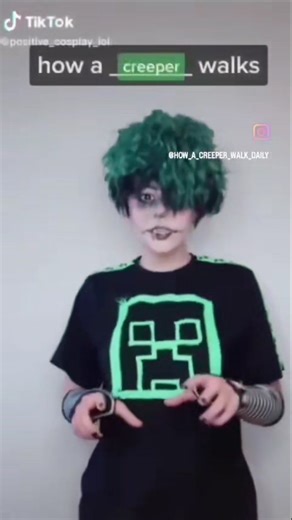 how a creeper walks meme on Instagram: "Day 70 🤭 #minecraft #creeper #minecraftmeme #howacreeperwalks #memes"