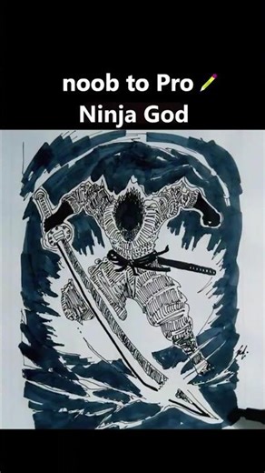 Drawing a Ninja God!!!