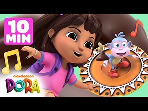 Sing & Dance w/ Dora, Boots and Swiper! #2 🎶 10 Minutes of Canciónes Infantiles | Dora & Friends - Videos For Kids