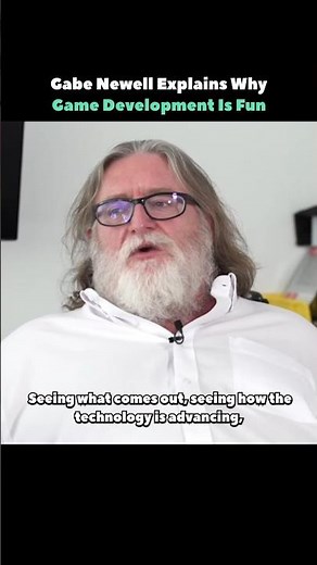 Gabe Newell Explains Why Game Development Is Fun #shorts #linux #valve #steam #programming