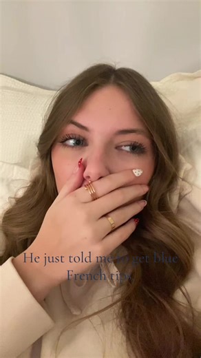 Blue French Tips Manicure Inspiration