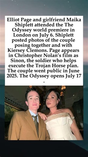 Elliot Page & Maika Shiplett Attend The Odyssey Premiere in London #ElliotPage #MaikaShiplett