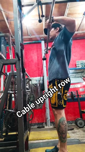 The cable upright row is an effective compound exercise using a cable machine to build the muscles of the shoulders (anterior and lateral deltoids) and upper back (trapezius and rhomboids). The cable provides constant tension throughout the movement, which can enhance muscle engagement compared to free weights. #fblifestylechallenge #gymrat #fitness | Medina Noj