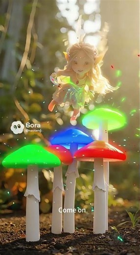 Mushroom Party #elf #magic #cure #elf world#fantasyworld #AIGC