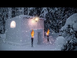 SURVIVAL IGLOO HOUSE BUILD • BUSHCRAFT WINTER CAMPING ALONE