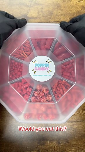 1M views · 5.1K reactions | Let’s make a Red 40 candy & snacks platter! #reels #viral #satisfying #asmr #explorepage #candies #funny #platter | Poppin Candy | Facebook