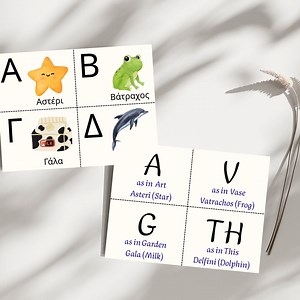 Greek Alphabet Flashcards Printable, Greek Flashcards for Beginners, Kids Montessori Homeschool Learning, Digital Download PDF - Etsy Canada