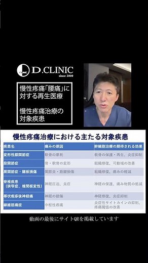 腰痛・椎間板ヘルニアが治らない・慢性疼痛の方へ19｜再生医療という新しい選択肢【幹細胞治療】19慢性疼痛治療の対象疾患『慢性腰痛・椎間板ヘルニアへの新しい治療法』 #腰痛 #ヘルニア