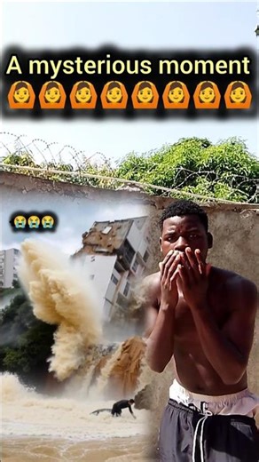 a Building Collapsing Into a River Is CRAZY! 😳 #flood #viralai