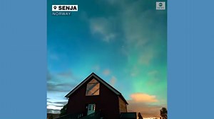 Northern lights appear in Norwegian night sky