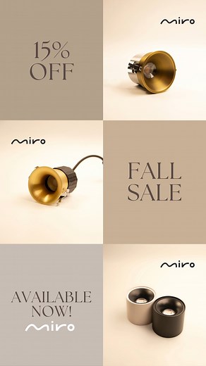 Timeless light, now at a limited time price. 15% off our best luminaries! DM us or call us before stock runs out! | Miro