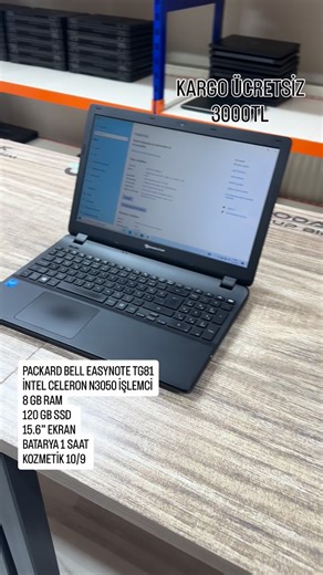 odakgrupbilisim on Instagram: "2.ELDE 1. ADRESİNİZ ODAK GRUP BİLİŞİM PACKARD BELL EASYNOTE TG81 İNTEL CELERON N3050 İŞLEMCİ 8 GB RAM 120 GB SSD 15.6” EKRAN BATARYA 1 SAAT KOZMETİK 10/9 FİYAT 3000TL ADAPTÖR KARGO ÜCRETSİZ STOK 1 ADET MAĞAZA TESLİM VEYA ADRESE KARGO ÜRÜN 2.EL OLUP 3 AY ODAK GRUP BİLİŞİM GARANTİSİ KAPSAMINDADIR Atakent mah. Güleryüz sok. No:48/b ÜMRANİYE/İST. Sipariş ve Bilgi için; 0533 297 08 34 www.odakgrupbilisim.com n11.com Mağaza - odakgrupbilisim https://odakgrupbilisim.sahib