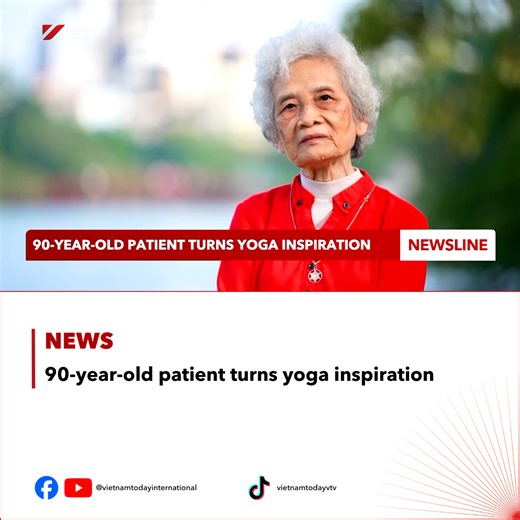 63K views · 714 reactions | Once suffering from serious illnesses, including cancer, and weighing only 35 kilograms, a woman in Hanoi has devoted herself to daily practice to regain her health and maintain an optimistic spirit. At almost 90, she continues to teach yoga and inspire thousands of people to live healthier and happier lives. #vietnamtoday #vtv #vietnam #yourwindowonvietnam #hanoi #yoga #inspiration #oldage | Vietnam Today | Facebook
