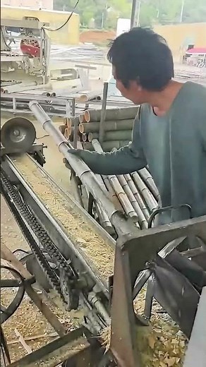 Modern Production Process in a Bamboo Factory