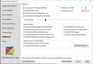 Ultimate Windows Tweaker