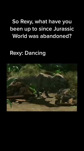 She was for sure enjoying being left alone until they brought her to California #jurassicpark #jurassicworld #jurassicparkmemes #jurassicworldmemes #lol #viral #meme #funny #fypシ #fyp #dinosaurmeme #dinosaur #trex #tyrannosaurus #tyrannosaurusrex #rexy #rexyjurassicworld #rexyjurassicpark #campcretaceous #rexycampcretaceous #dancingwalkingrearangingfurniture #familyguy #familyguyclips #familyguyclip #california