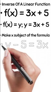 Inverse Of A Linear Function