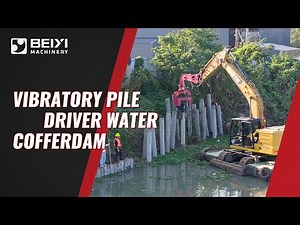 Vibratory Pile Driver in Water Projects | Fast & Precise Cofferdam Installation