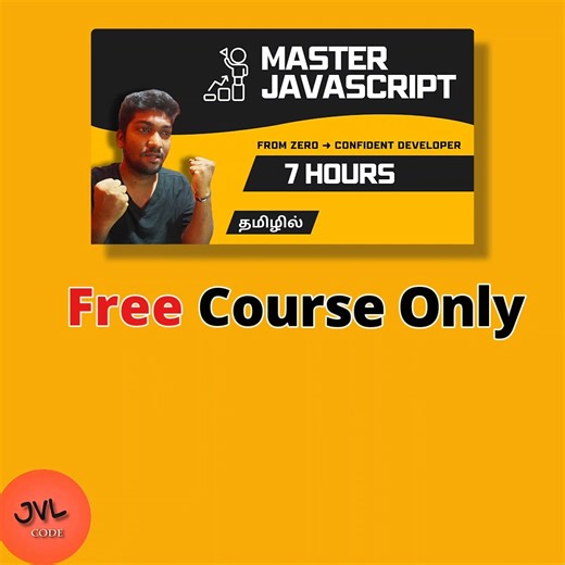JVL code on Instagram: "Just dropped the ultimate JavaScript Master Course on YouTube! 🚀 Watch now and level up your coding skills 💻👉 [https://youtu.be/8FhN2-aahVE] #JavaScript #Coding"