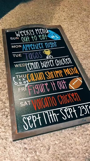 Weekly menu board. #chalkboard #chalkart #asmr #asmrsounds #asmrvideos #asmrvideo #soothing #soothingsounds #soothingvideos #asmrtiktoks #asmrtiktok #satisfying #satisfyingvideo #satisfact | Ashia Bates