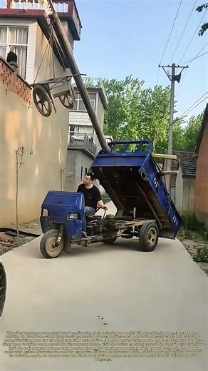 Leveraging Farm Machinery: How Farmers Repurpose Tricycle Dump Beds for Vertical Material Hauling