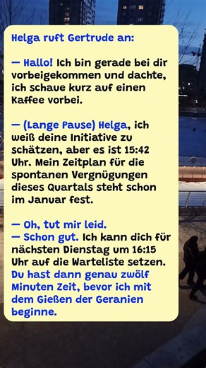 Wie Frauen miteinander verhandeln: Helga ruft Gertrude an!