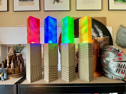 Fifth Element Stones With Remote Control LED Lights - 3D Printed Collectible Cosplay Prop - Etsy