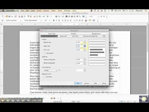 Changing wrap and margins for text boxes in open office writer
