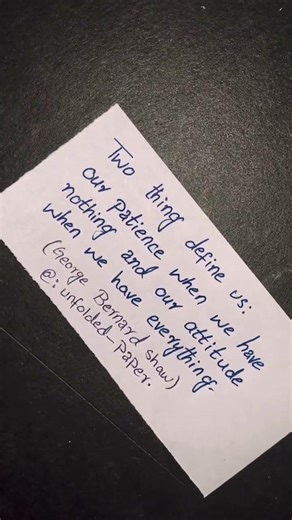 Two Things That Define Your Character | Unfolded Paper daily quotes