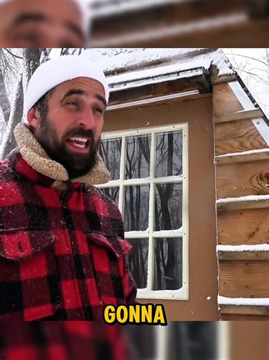 Cabin camp with heavy snow #camping #outdoors #cabinlife #fyf #offgridliving