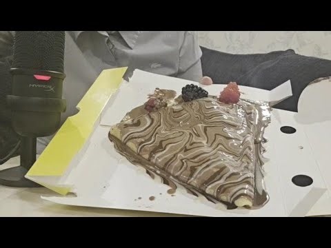 ASMR أكل كريب نوتيلا 🍫 | Nutella Crepe Eating Sounds 😋