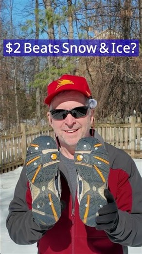 $2 Ice, Snow Running Shoe MOD Easy DIY: NEVER SLIP AGAIN? #sports