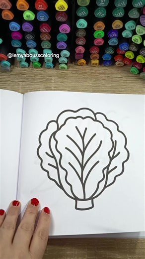 asmr colouring #relaxing #coloring #coloringbook #lettuce #ASMR
