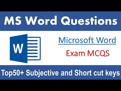 Top 50 MS Word mcqs Questions and Answer | Microsoft Office | MS Word